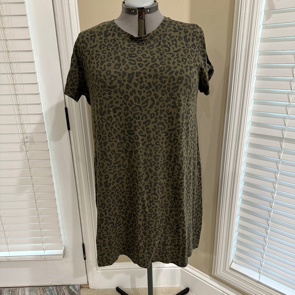 So Twisted Cotton Blend A-Line T-Shirt Dress (1X)